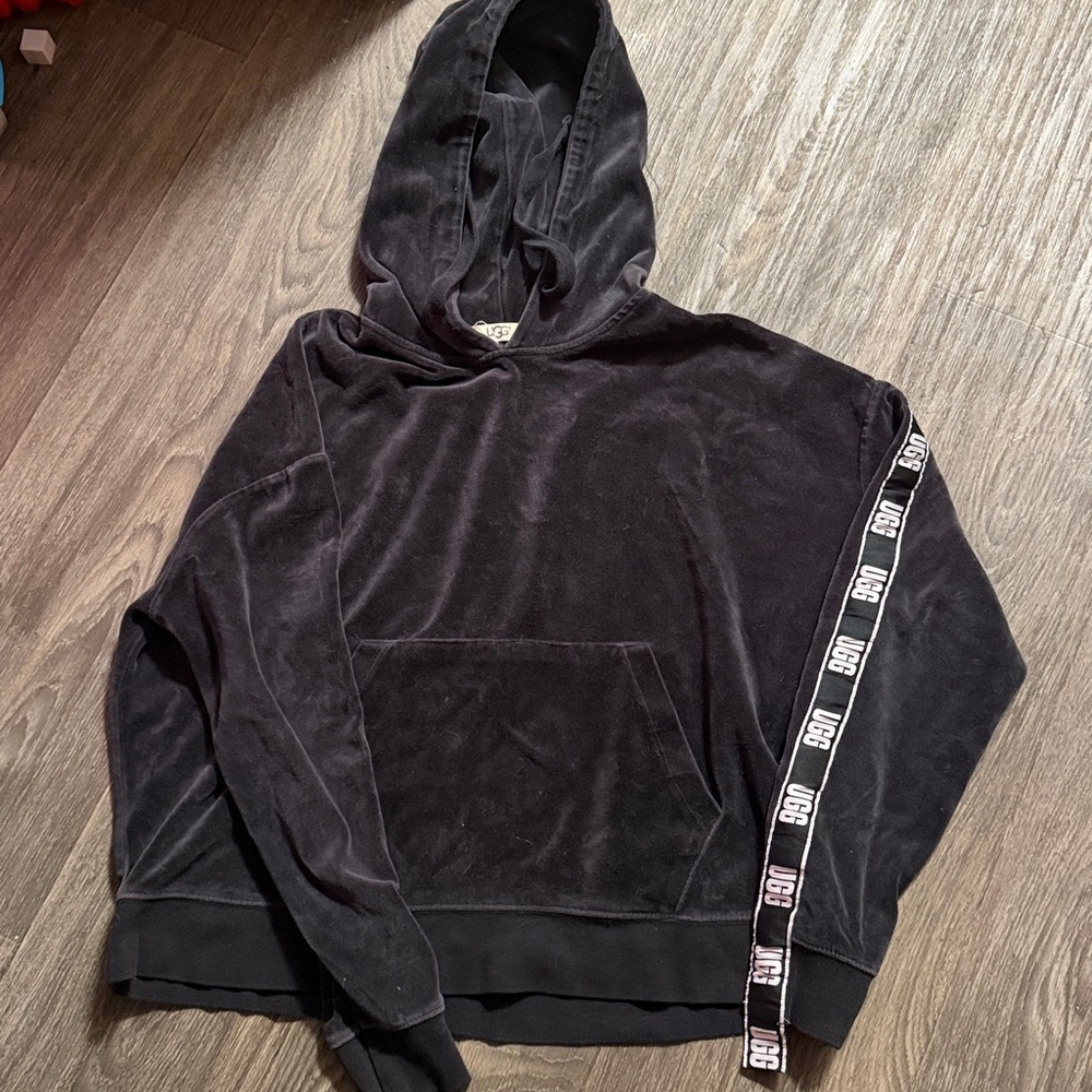UGG Iris Track Jacket Velour Black XS